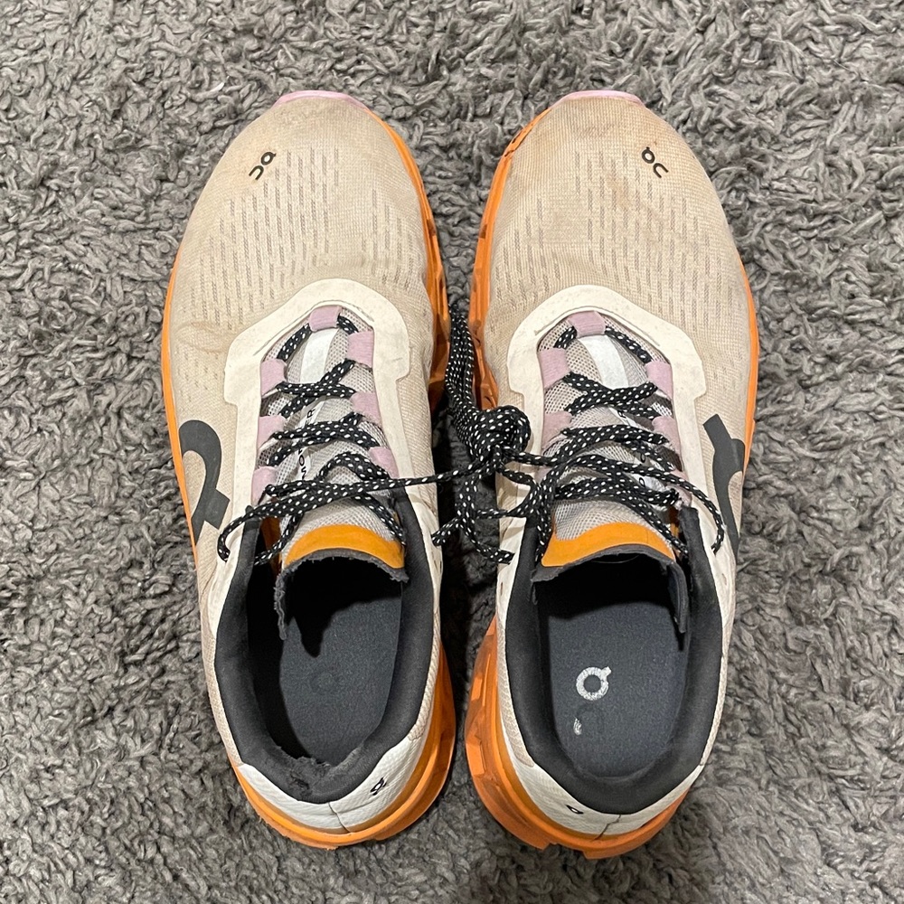 On CloudMonster Orange/White Women’s 8.5
